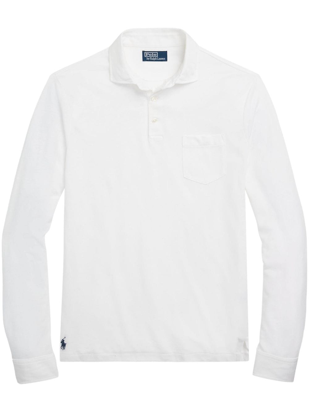 Polo Ralph Lauren Chest-pocket Long-sleeve Polo Shirt In White