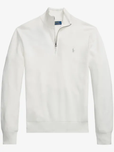 Polo Ralph Lauren suéter con cierre y logo bordado
