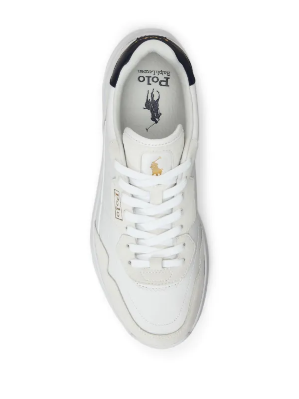 Polo Ralph Lauren Panelled lace up Sneakers White FARFETCH TH