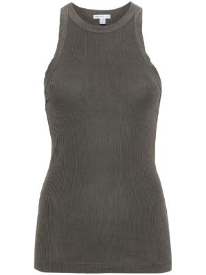 Crew Neck Ribbed Knit Tank Top