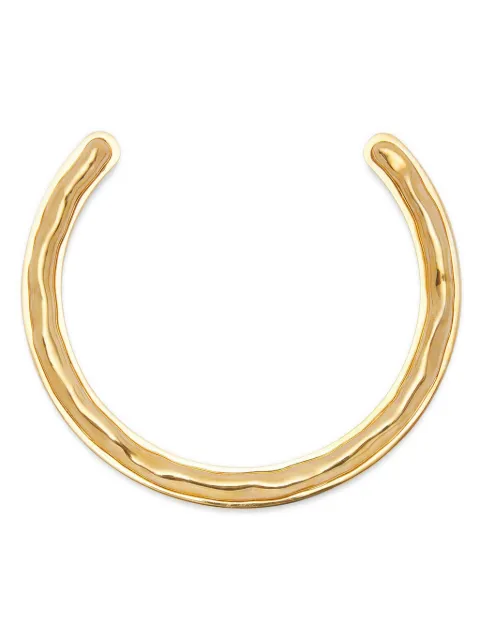 Jil Sander hammered-finish cuff necklace