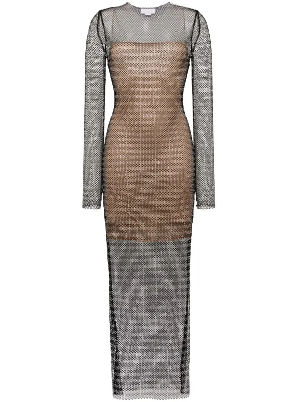 knee length dresses for ladies Akira Crystal Core Maxi Dress | Black