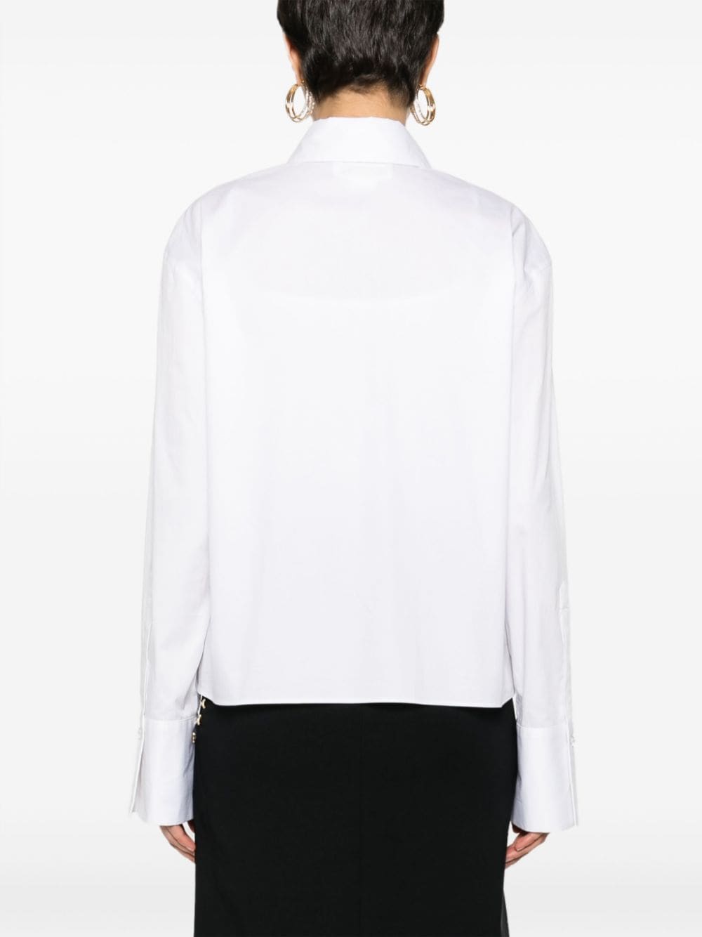 Shop Genny Sequin-embellished Poplin Shirt In White