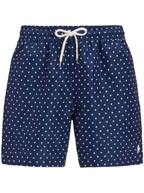 Polo Ralph Lauren Polo Pony-embroidered polka dot-print swim shorts