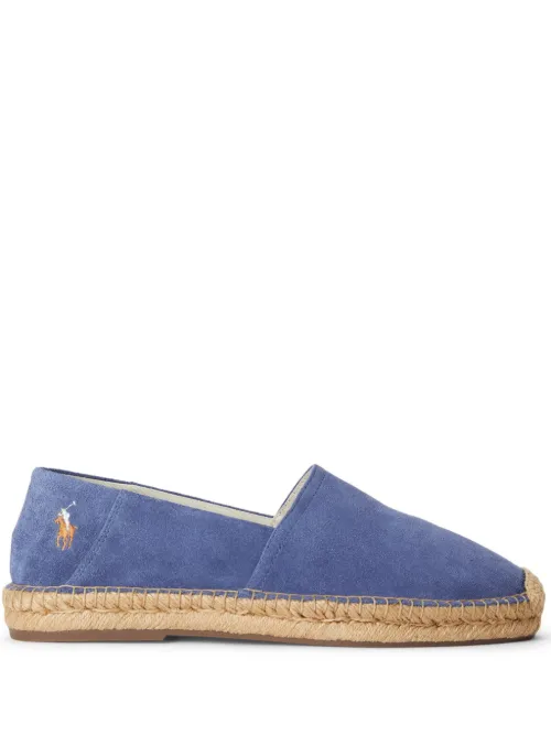 Espadrilles en daim à logo - Polo Ralph Lauren - Modalova