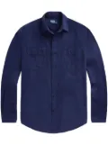 Polo Ralph Lauren linen-blend button-up shirt - Blue