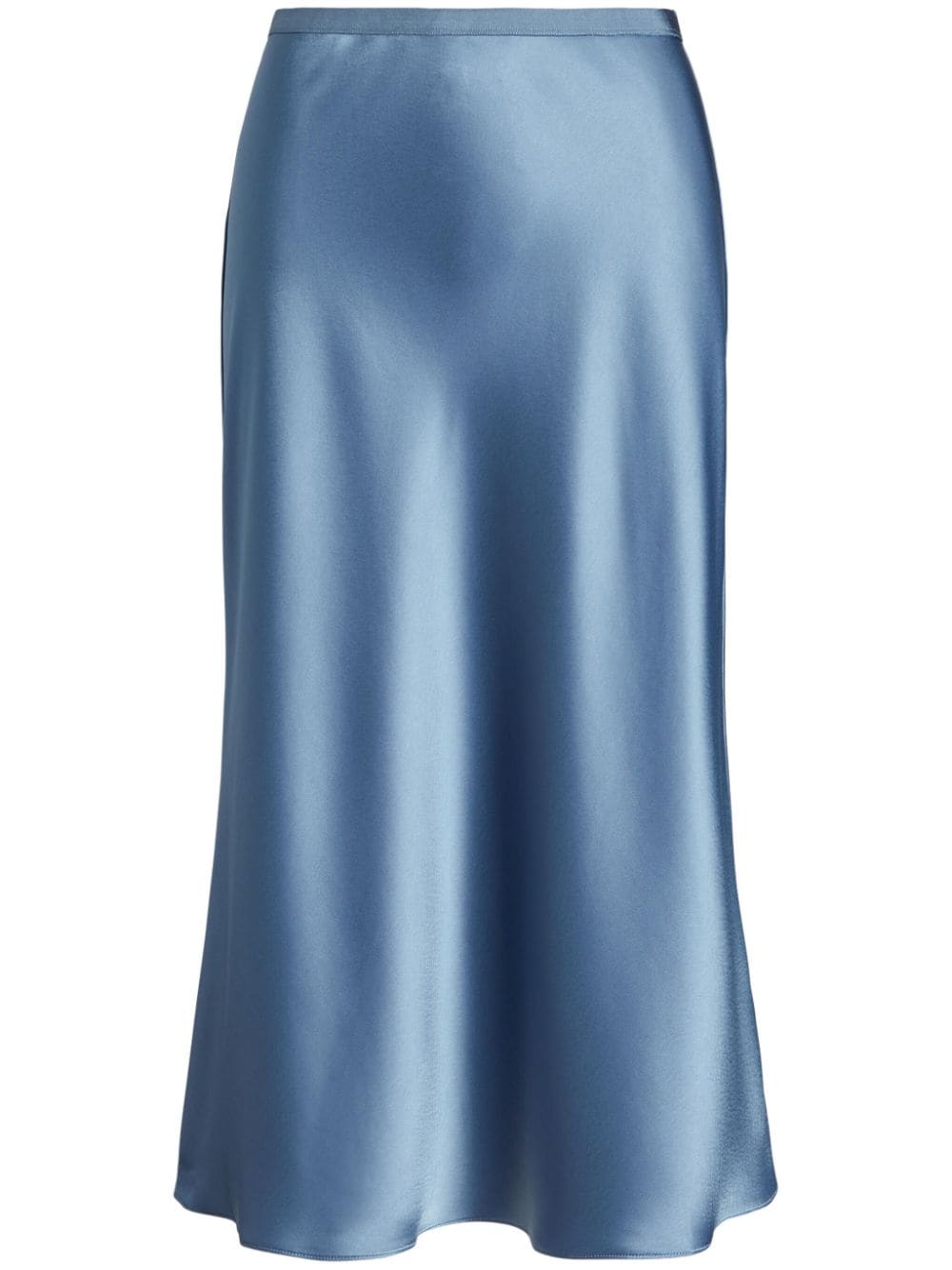 Image 1 of Polo Ralph Lauren satin-finish midi skirt