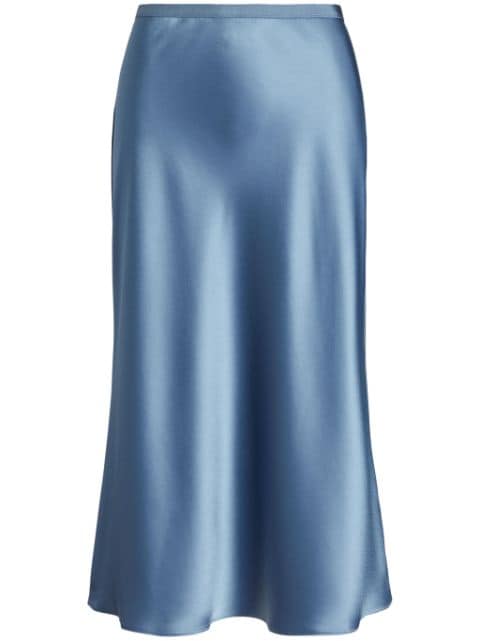 Polo Ralph Lauren satin-finish midi skirt 