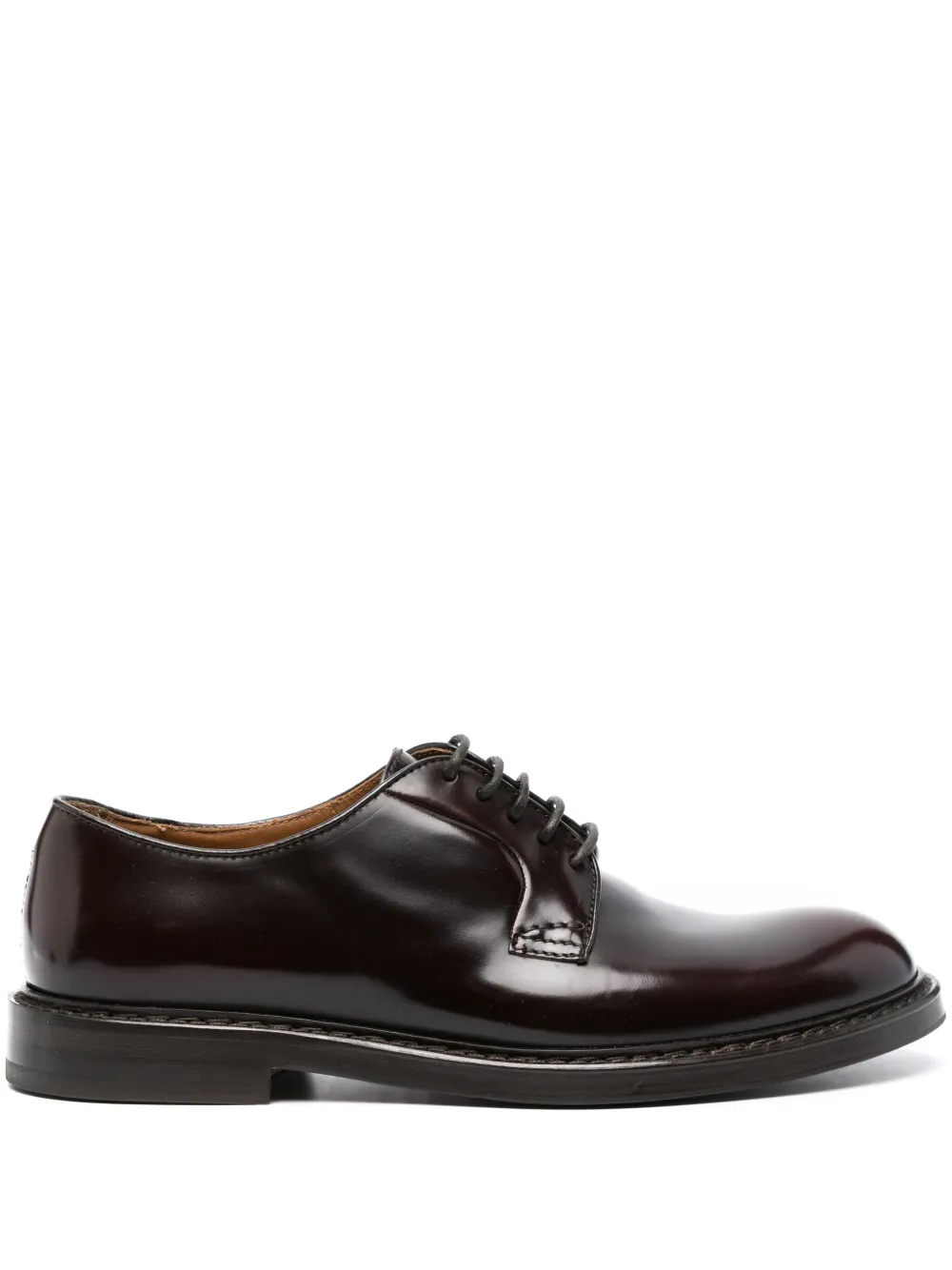 Doucal's panelled leather derby shoes - Marrone