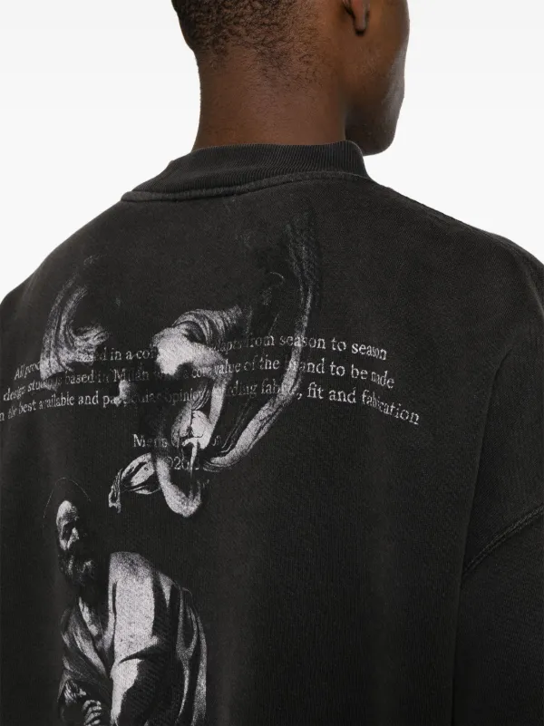 【関税&送料込】Off-White Felpa St. Matthew In Coone Off-White Saint Matthew Organic Cotton Graphic Hoodie