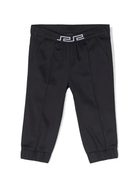 Versace Kids Greca-detailed twill trousers