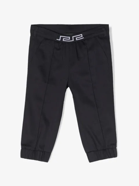 Versace Kids Greca-detailed twill trousers