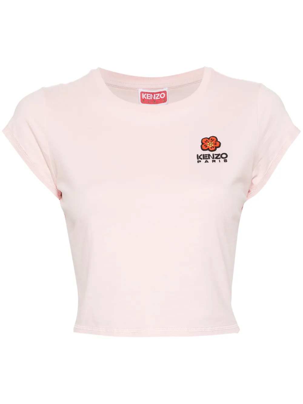 Shop Kenzo Boke Flower-appliqué T-shirt In Pink