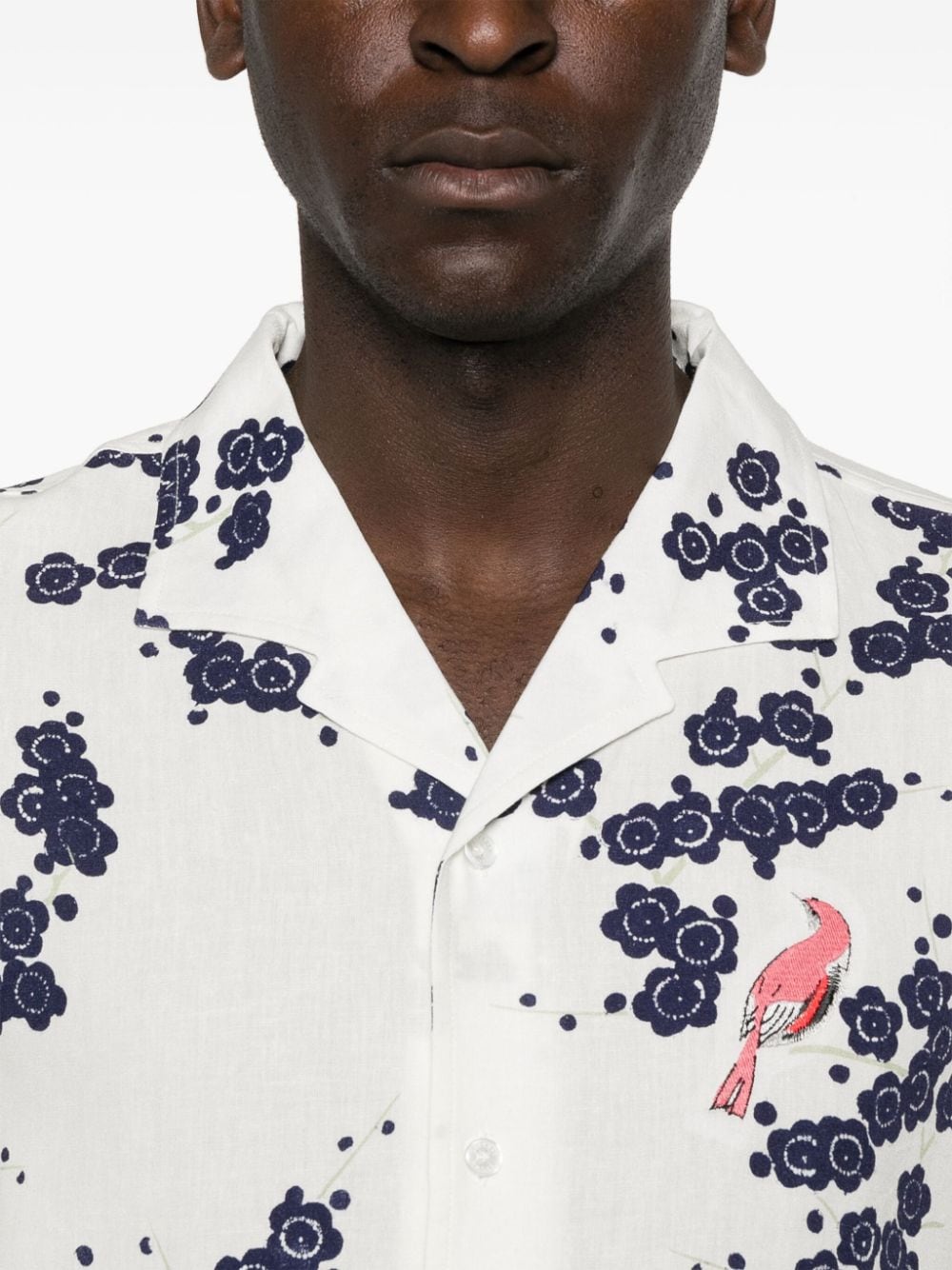 Shop Orlebar Brown Hibbert Floral-print Shirt In White