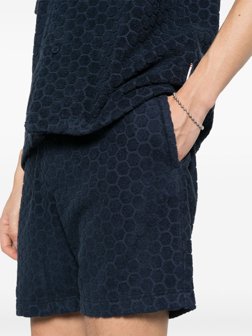 Orlebar Brown Trevone shorts met geometrisch patroon Blauw