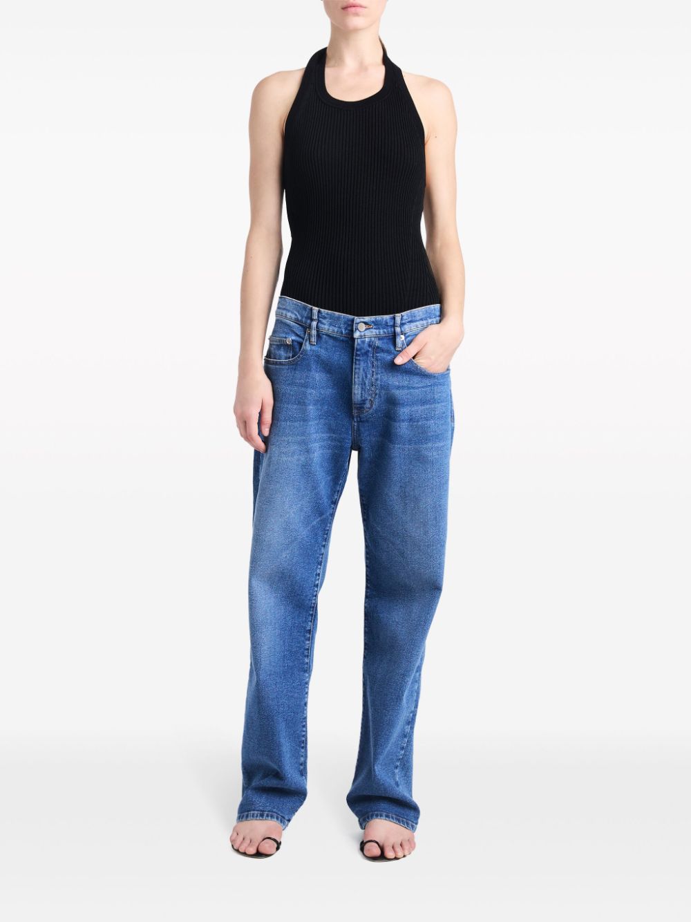 Shop Proenza Schouler Ellsworth Straight-leg Jeans In Blue