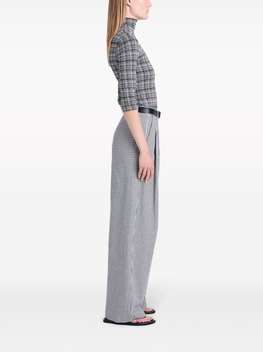 Shop Proenza Schouler White Label Amber High-waisted Tailored Trousers In Black