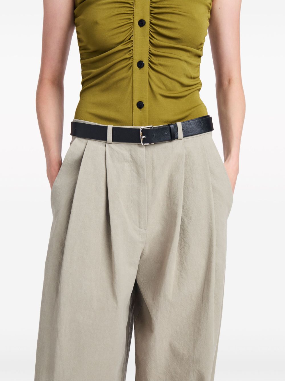 Shop Proenza Schouler White Label Amber High-waisted Tailored Trousers In Neutrals