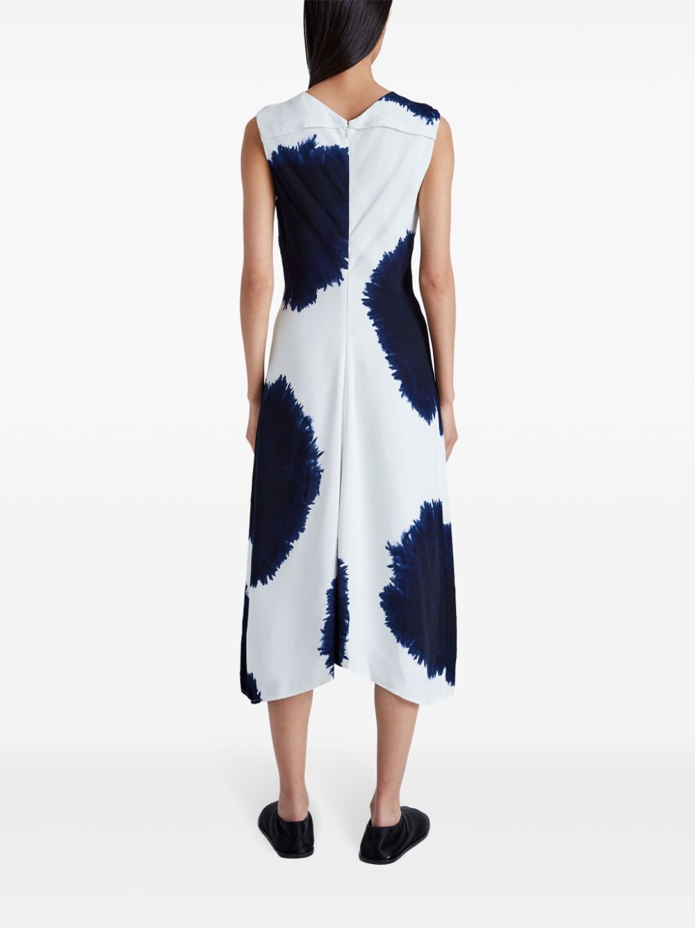 Shop Proenza Schouler Ella Dress In Printed Viscose Crepe In 白色