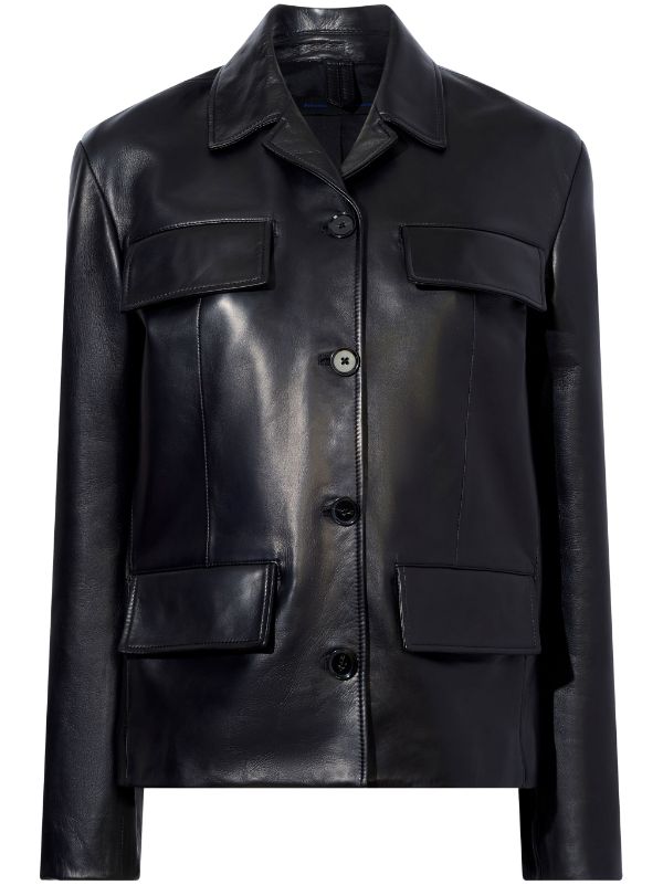 Proenza Schouler Roos button up Leather Jacket Farfetch