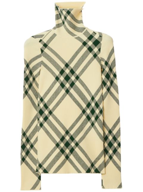 Burberry check-pattern high-neck jumper Women