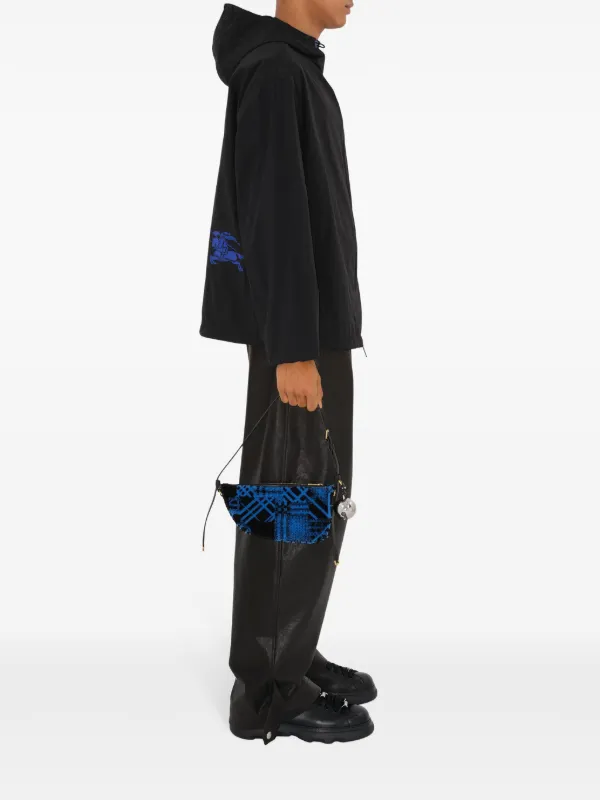 Burberry EKD-embroidered Hooded Lightweight Jacket | Black