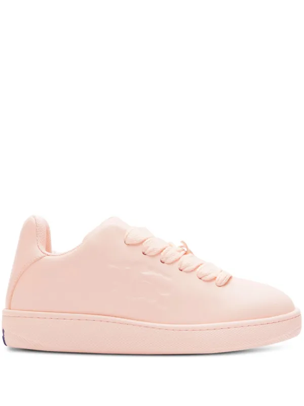 Pale pink leather sneakers on sale