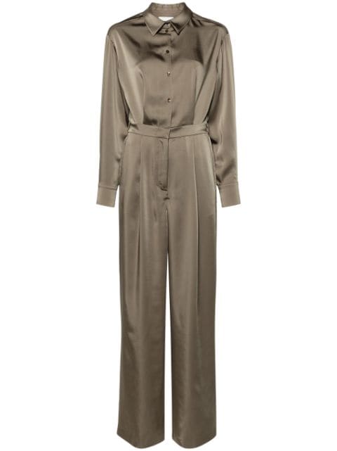 Claudie Pierlot wide-leg satin jumpsuit