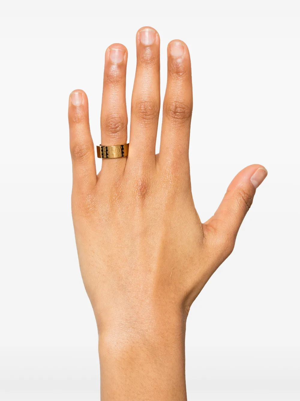 MM6 Maison Margiela Ring met gegraveerde getallen - 950 GOLD