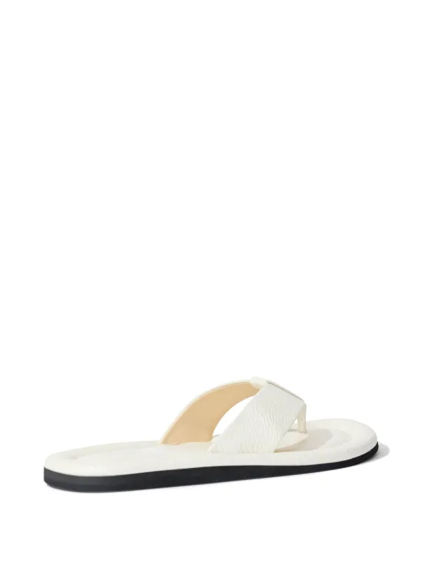 Proenza Schouler Cooper Leather Flip Flops | White | FARFETCH