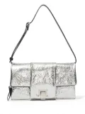 Proenza Schouler Flip metallic-effect leather shoulder bag - Silver