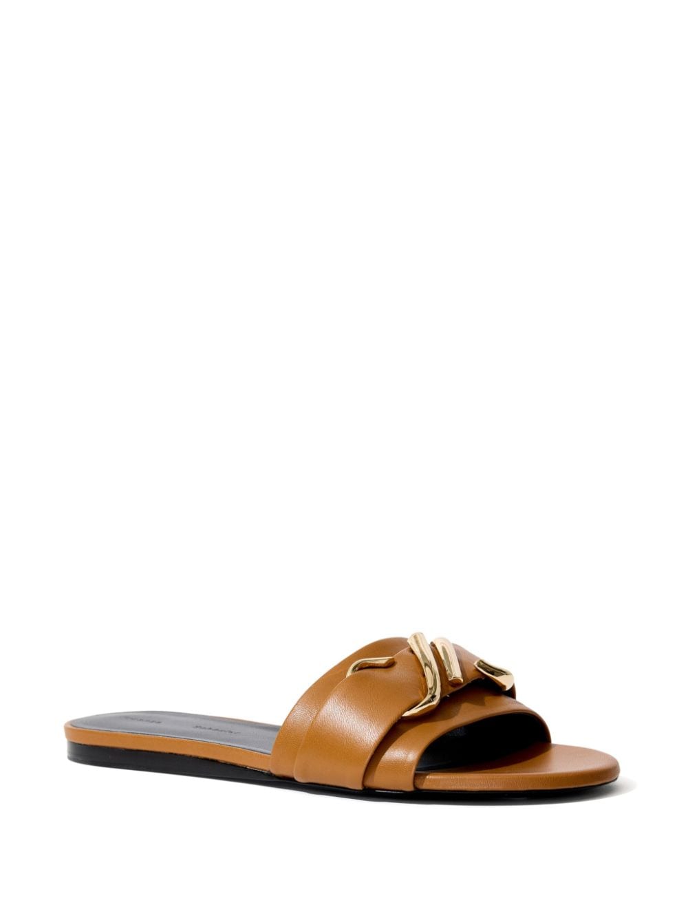 Shop Proenza Schouler Monogram Slide Sandals In Brown