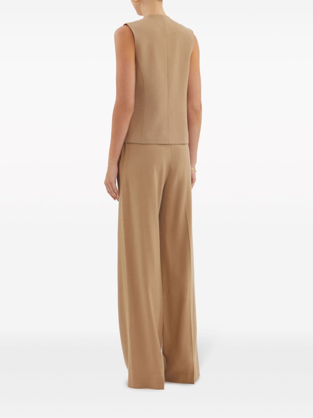 Shop Rebecca Vallance Devin Button-down Vest In Brown