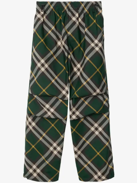 Burberry wide-leg checked trousers