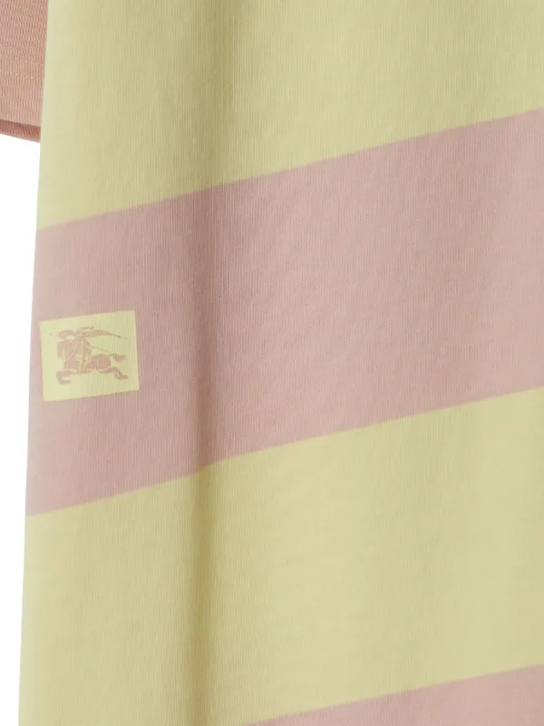 Burberry Striped Cotton Polo Shirt | Neutrals | FARFETCH