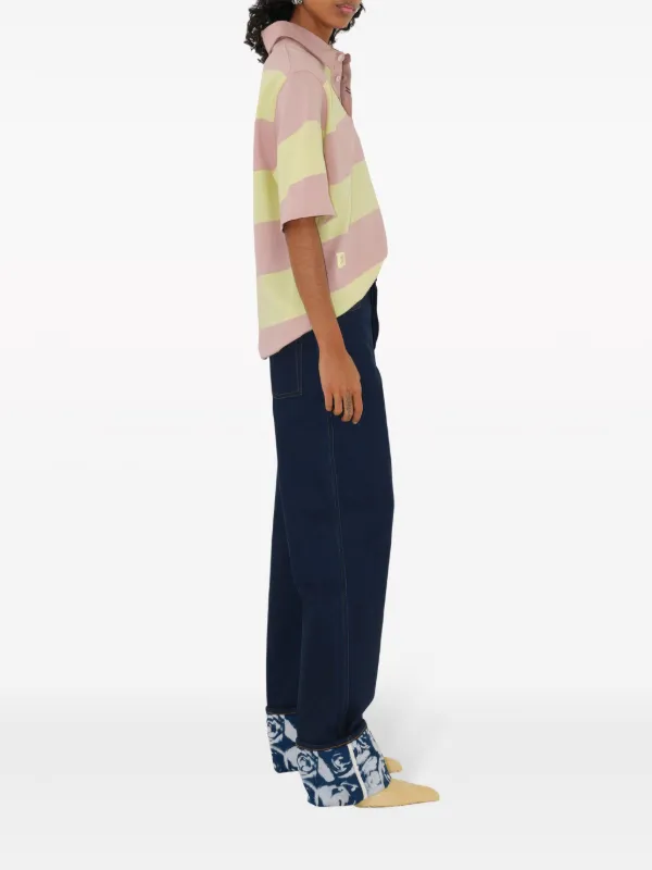 Burberry Striped Cotton Polo Shirt | Neutrals | FARFETCH