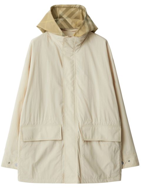 Burberry EKD check-print hooded jacket Women