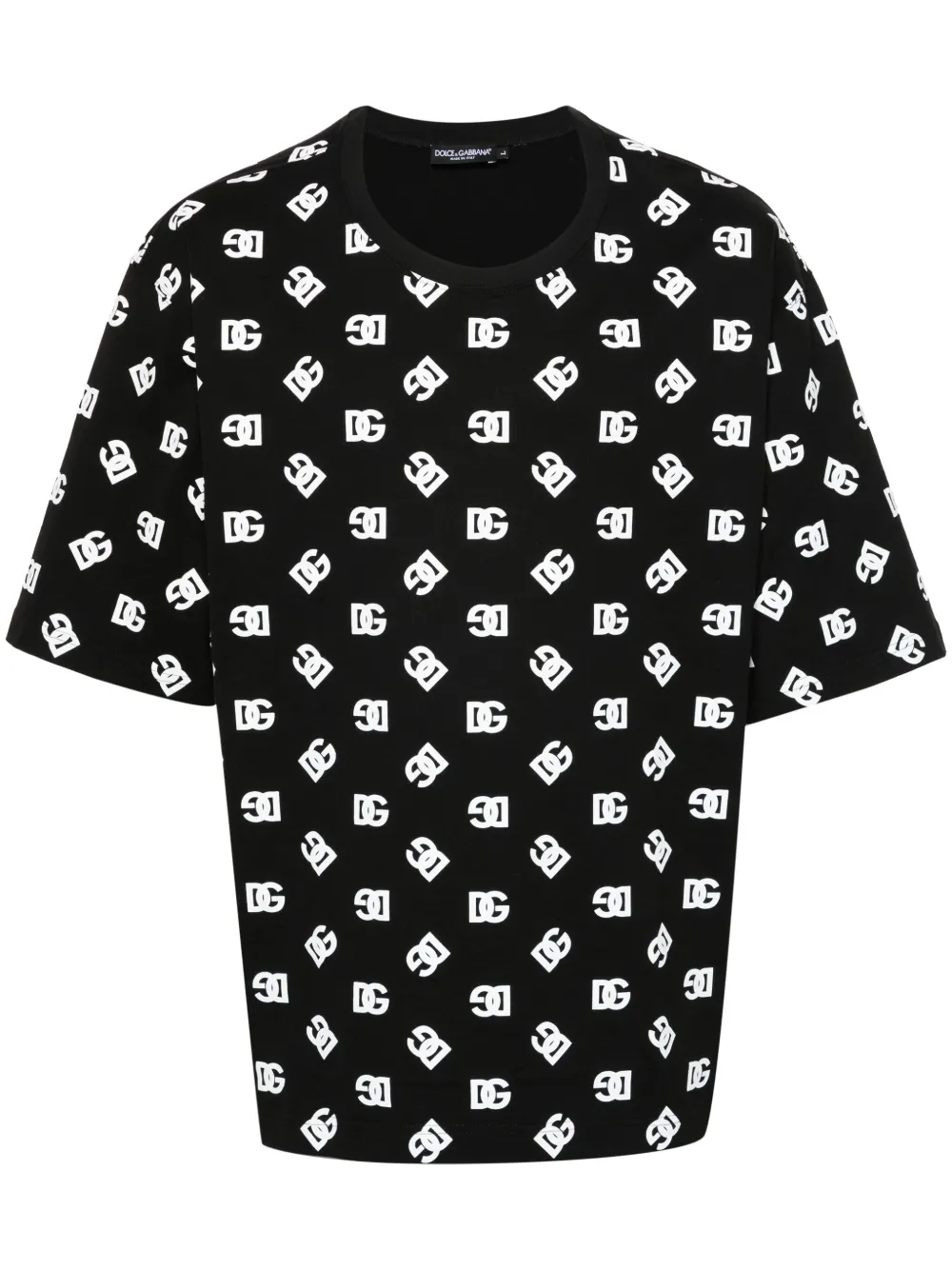 Dolce & Gabbana Katoenen T-shirt met logoprint Zwart