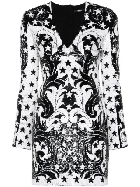 Balmain sequinned mini dress Women