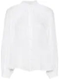 Forte Forte semi-sheer collarless blouse - White