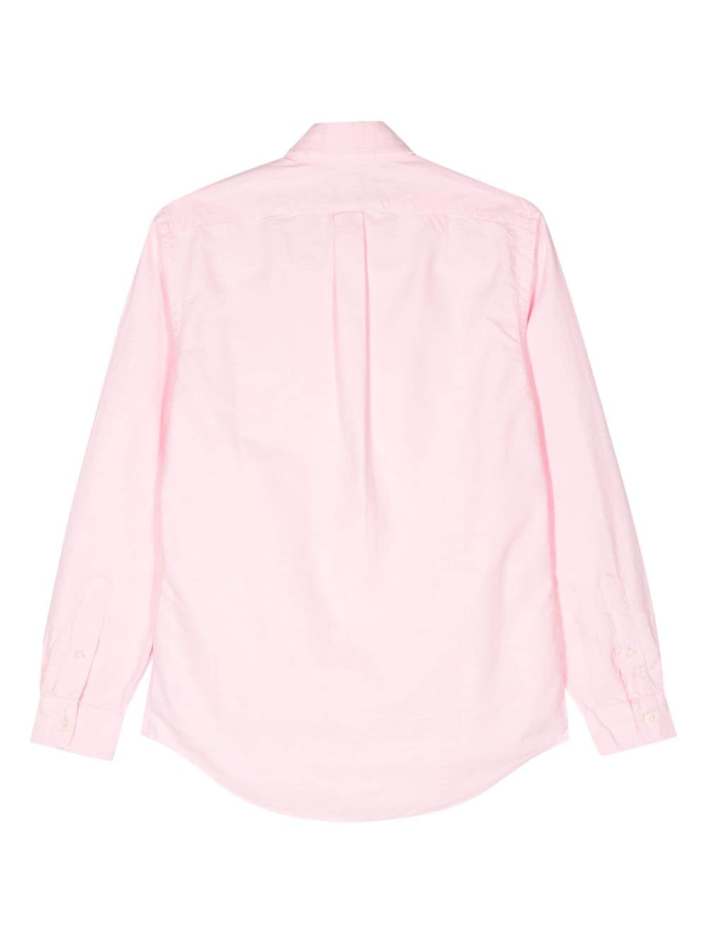 Shop Polo Ralph Lauren Embroidered-logo Cotton Shirt In Pink