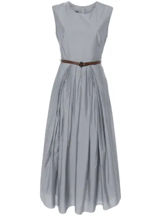 Emporio Armani Icon Pleated Midi Dress - Farfetch