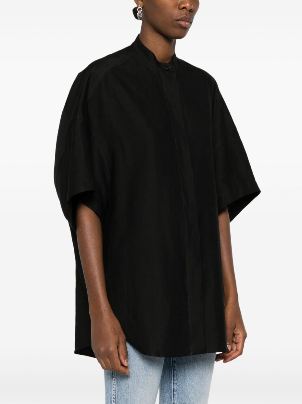 Stella McCartney Blouse met korte mouwen Zwart