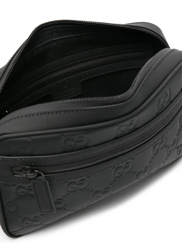Gucci GG-embossed Crossbody Bag | Black | FARFETCH