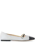 Jimmy Choo Elisa leather ballerina shoes - Silver