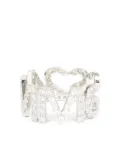MM6 Maison Margiela Letter crystal-embellished ring - Silver