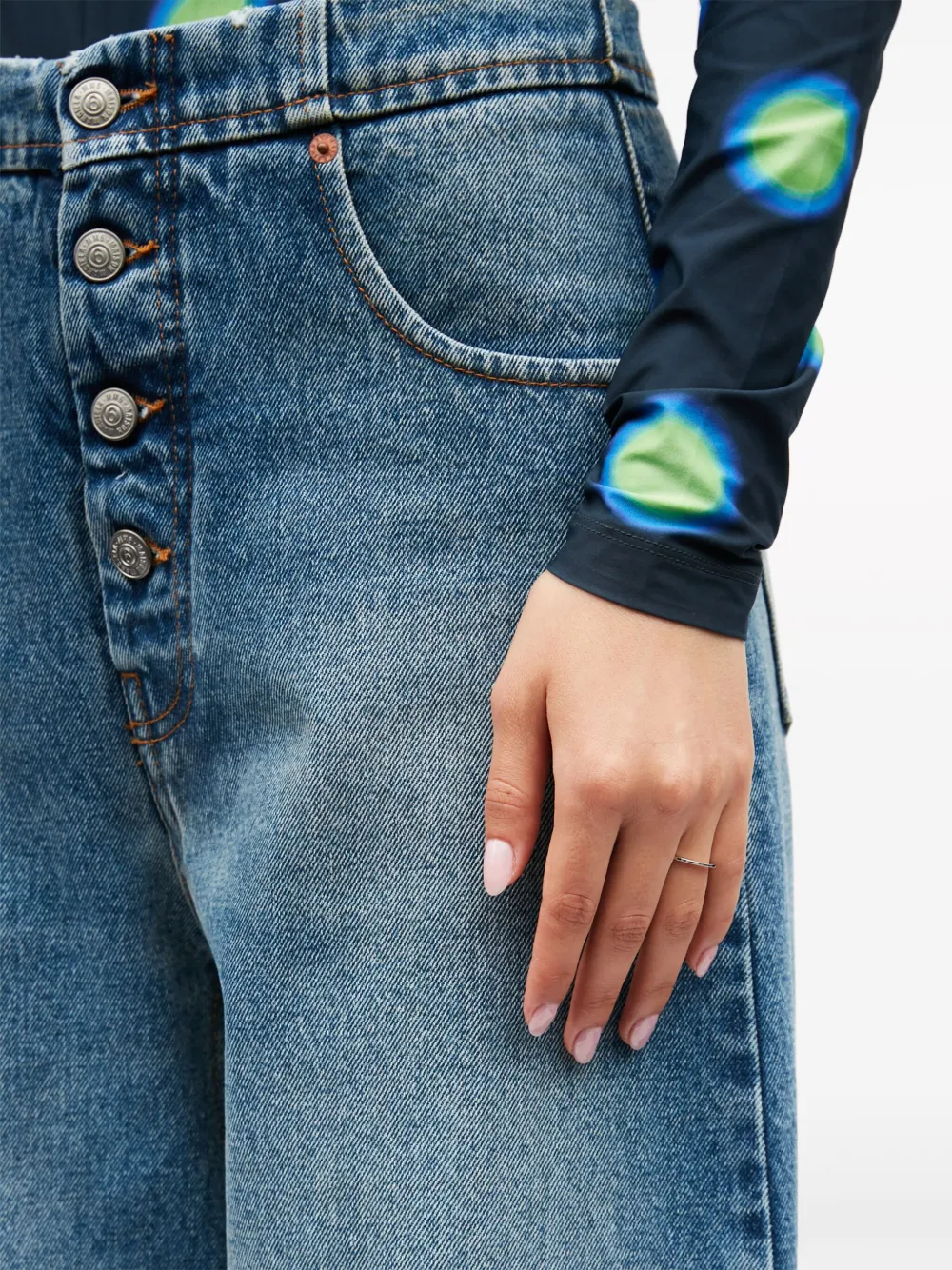 MM6 Maison Margiela Gegraveerde ring - Zilver