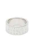 MM6 Maison Margiela Numeric engraved polished ring - Silver