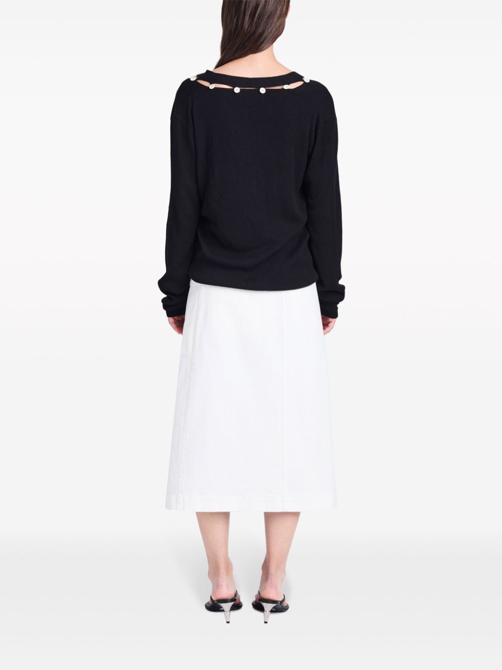 Proenza Schouler White Label Iris midi-wikkelrok Wit