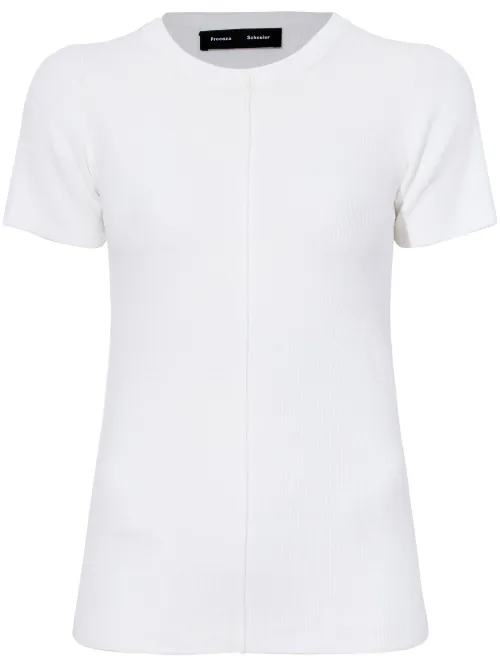 T-shirt nervure à encolure ras du cou - Proenza Schouler - Modalova